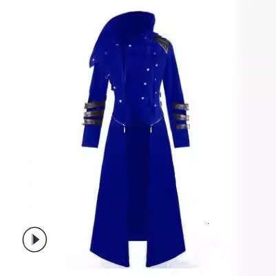 19 Winter Long New Coat Men's Trend Slim Fit Handsome Gentleman Style Stand Up Collar