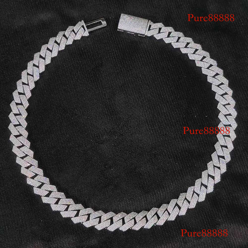 HHIOK Hip Hop Men's 15mm 4Rows Dia Chain Sier/Gold Plated Cuban k Iced Out Bg Zircon Necklace Jewelry