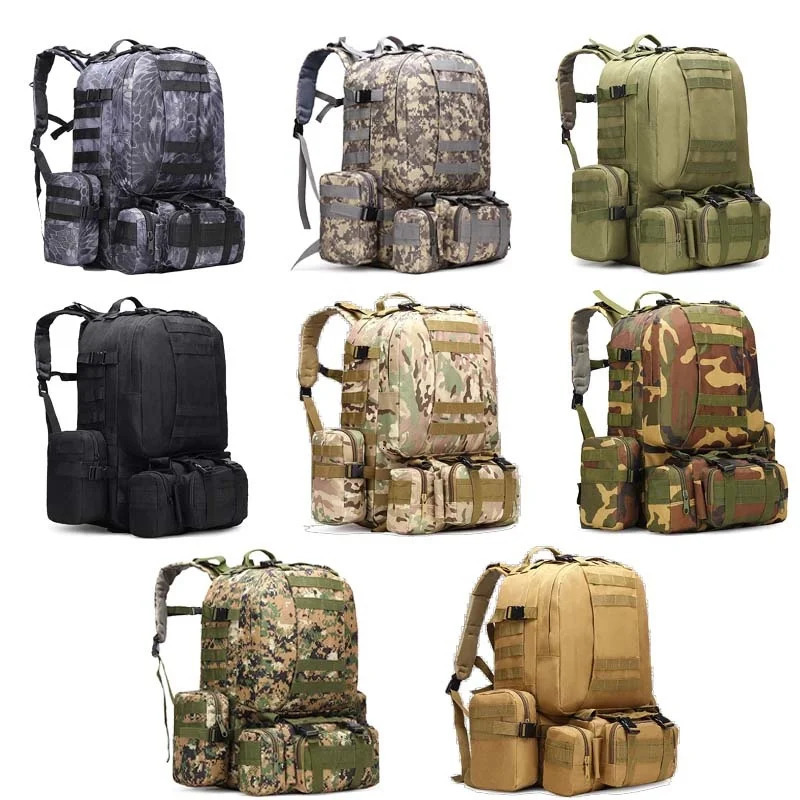 55L Tactical Backpack Trekking Hiking Bag Men Rucksack Outdoor Sport 3 Days Camping Hiking Travel Climbing Backpack Mochila 250305