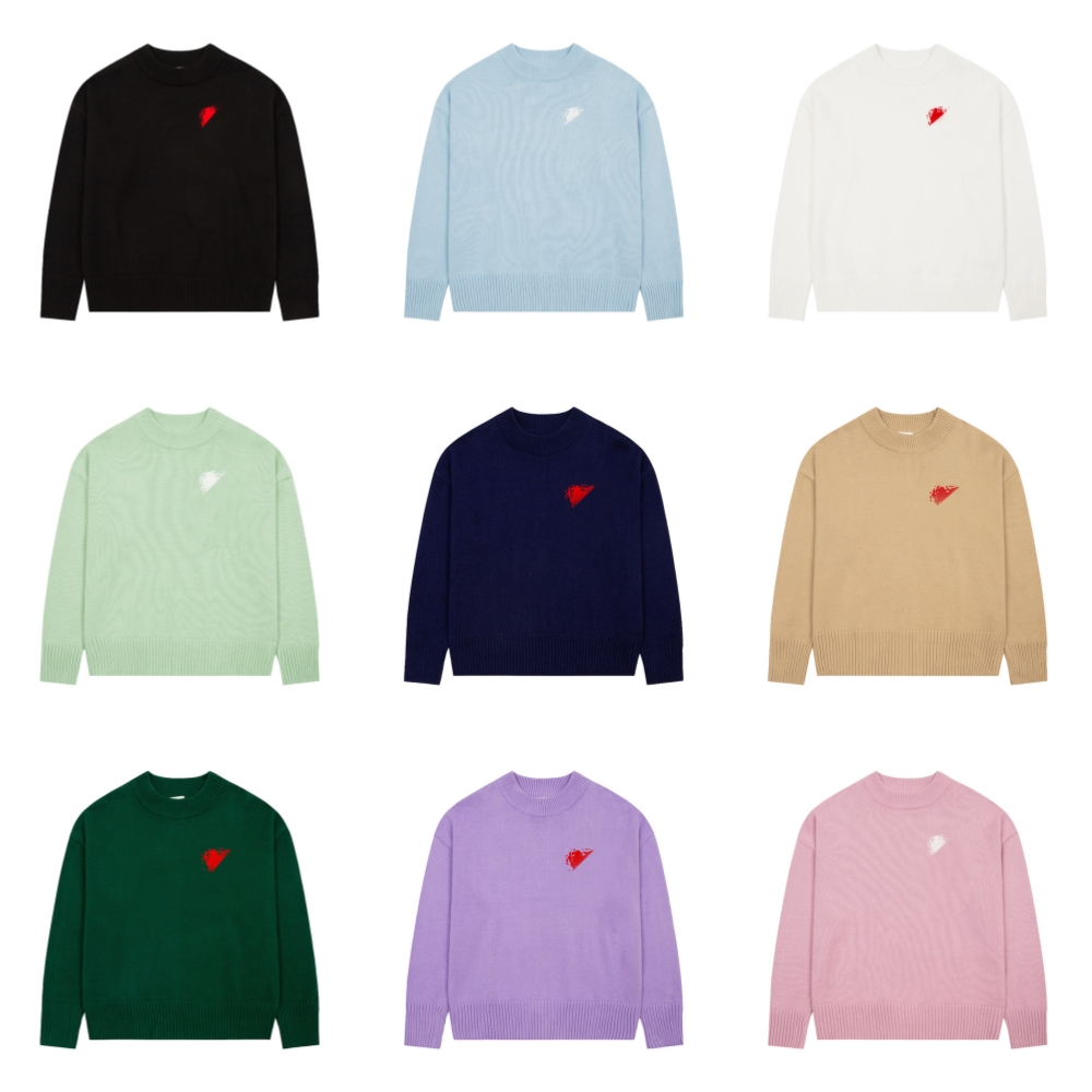 Paris Designer Jumpers Mens Sweater knitted Sweatshirts Women Cardigan Knit Sweats Shirts Cotton Crewneck Pull France Streetwear Fashion Knitwear Heart Clothes