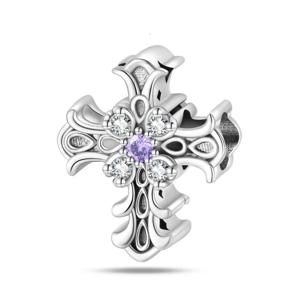 925 Sterling Silver Romantic Charms Classical Butterfly Cross Key Pendant Bead DIY Jewelry Accessories Bracelet