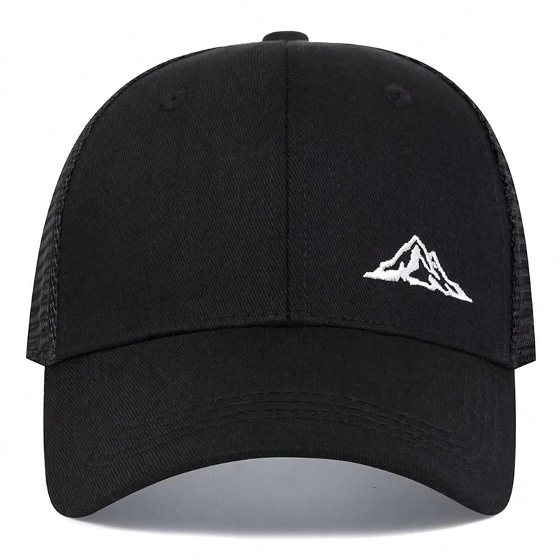 Unisex Mountain Range Embroidery Baseball Net Caps Spring and Summer Outdoor Adjustable Casual Hats Sunscreen Hat 250311