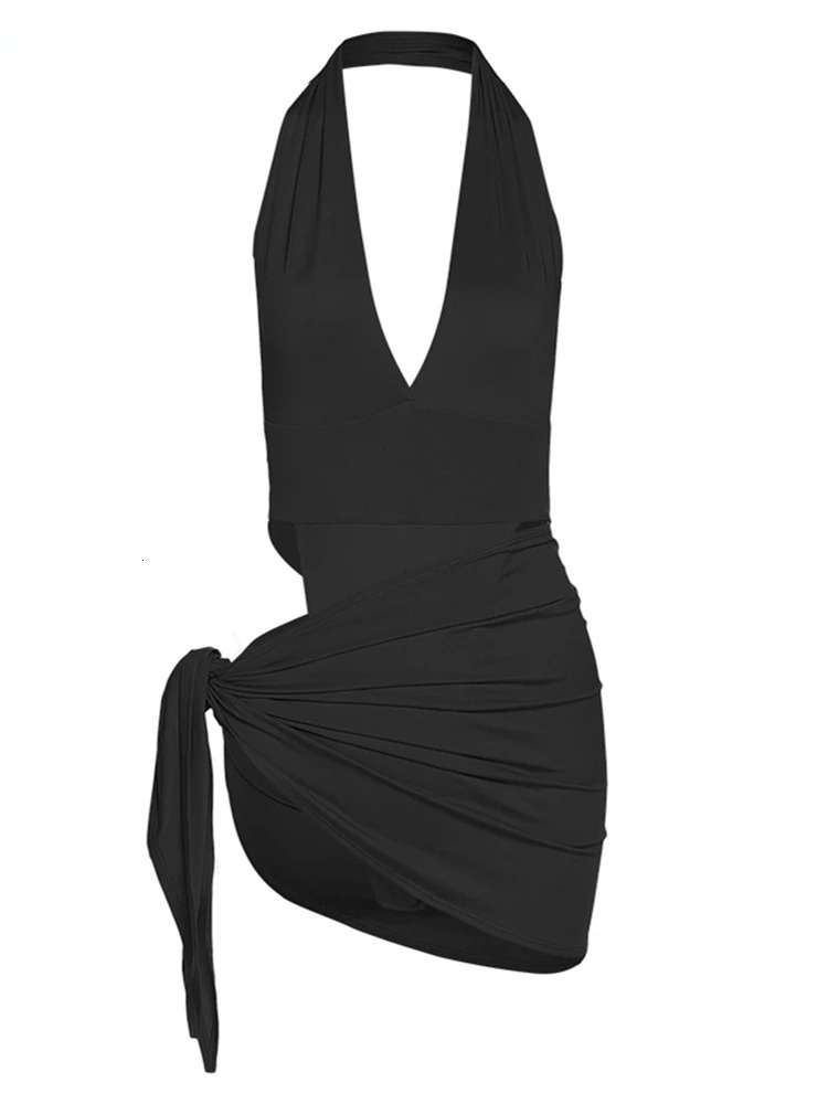 Nibber Sexy Beach Vacation Wear Basic Bikini Bodysuit Skirts 2 Two Piece Sets For Women's Clothing Suits Swimsuit Female 2024