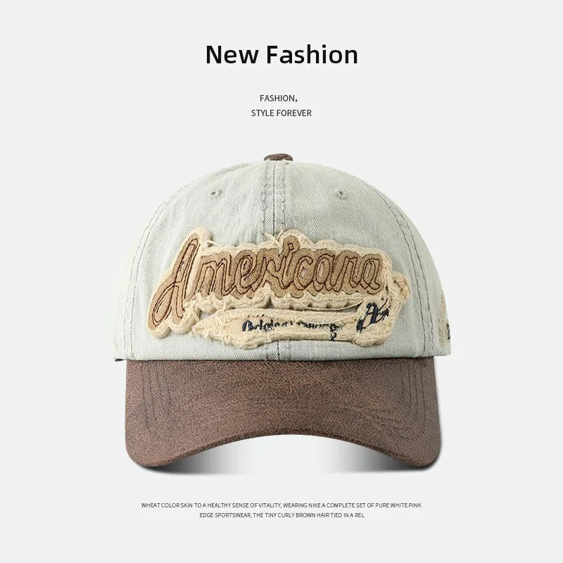 Punk letter baseball cap womens hiphop retro snaps cotton outdoor sunshade truck driver dad hat gorilla Y2k 250311