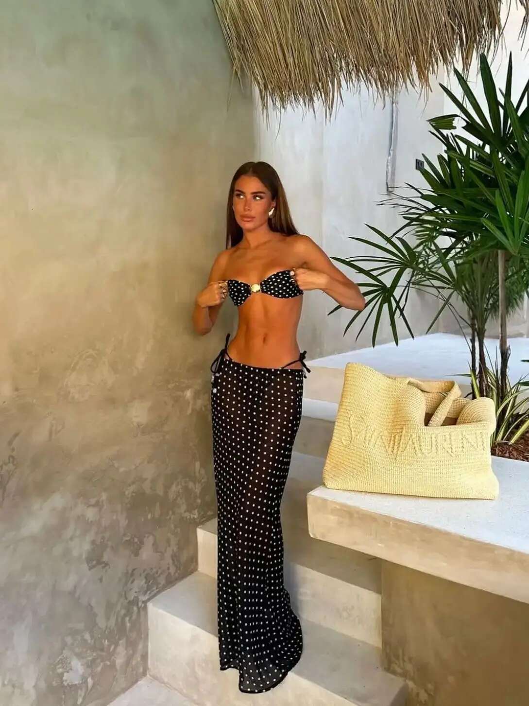 Swimsuit With Bandage Swimwear Women Brazilian Bikini 3 Pics Bathing Suit A E Skirt Summer Female