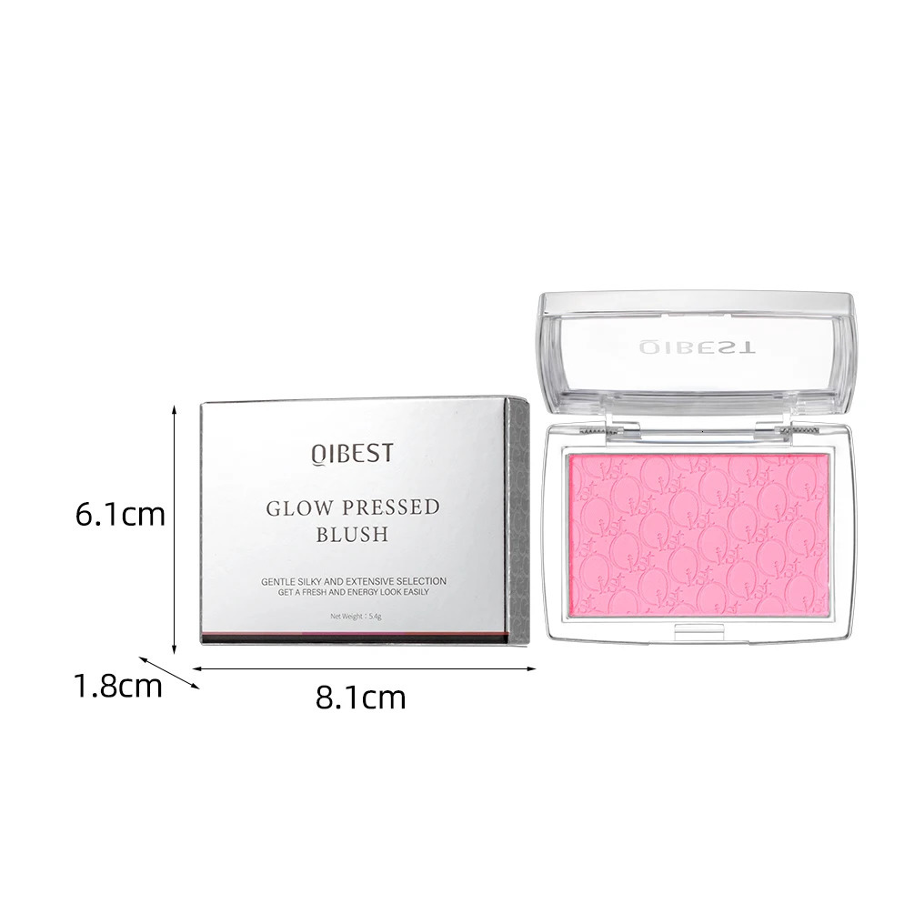 QIBEST Natural Cream Blush Palette Makeup LongLasting High Pigment Face Blusher Powder Facial Cheek Tint Rouge Women Cosmetics X251023