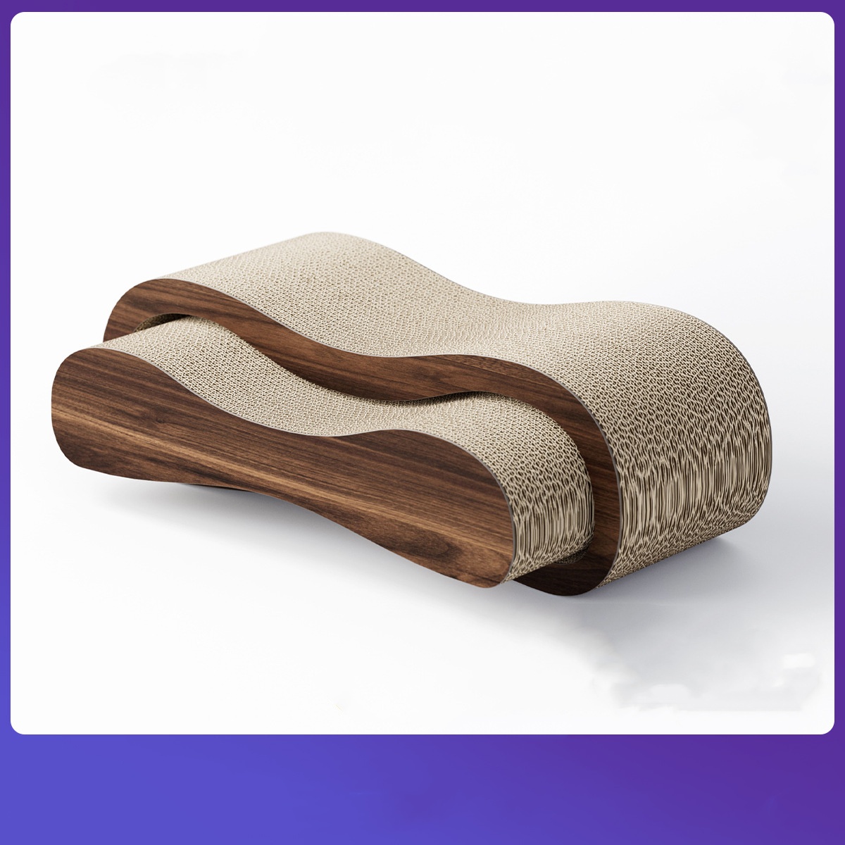 2-in-1 cat scratch board corrugated paper lounge chair bed board cat stool claw grinder artifact environmentally friendly corrugated paper cat scratch