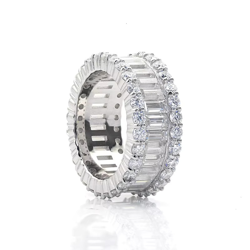 Moissanite Band Eternity Diamond Rings Moissanite