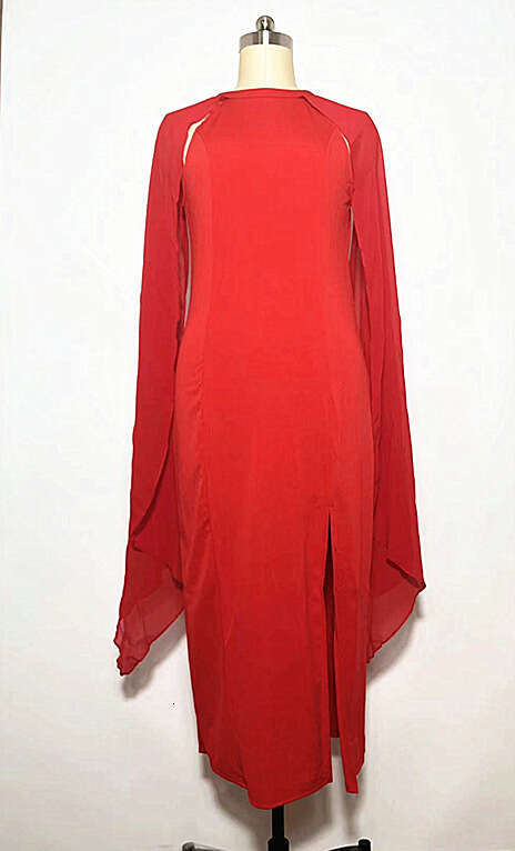 Popular European and American women's chiffon patchwork grand queen style dress, 2025 new casual fashion trend clothing