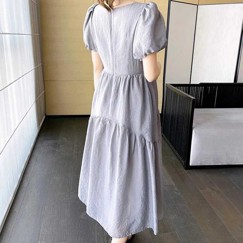 New Maternity Dresses Summer Fashion A-line Loose Short Sleeve Skirt Pregnant Women Clothing Pregnancy Mom Printed Doll DressT250311