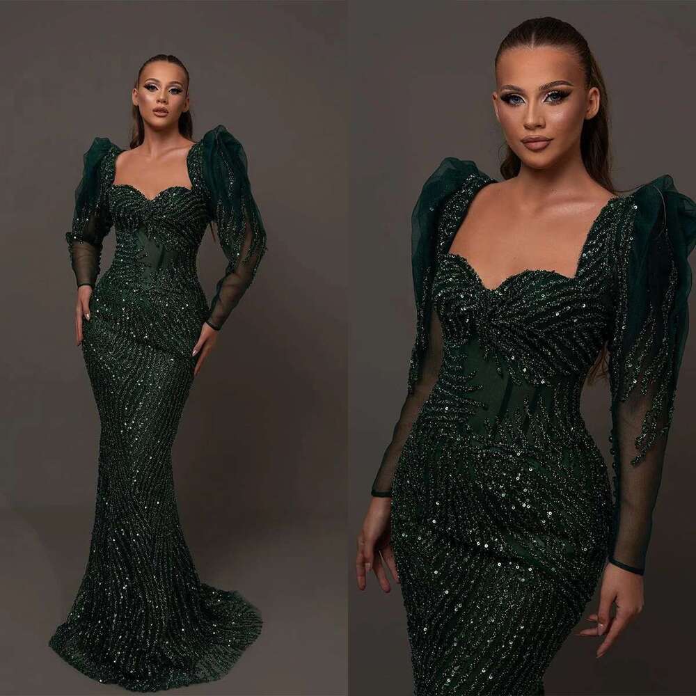 Women's Full Sleeve Mermaid Ball Gowns, Dress, Purple, Sequins, Illusion, Long Sleeve, Wedding Party, Evening Dresses, The