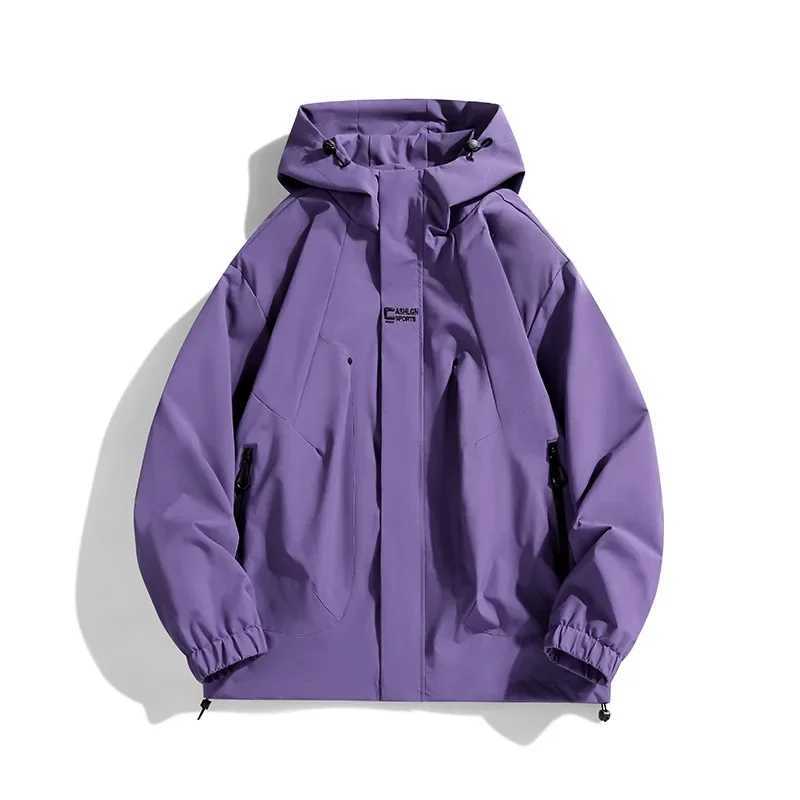 Spring Outdoor Men Jacket Hooded Windbreaker Trench Coats 2025 Mens Women Waterproof Bomber Camping Loose Thin Softshell JacketsT250311