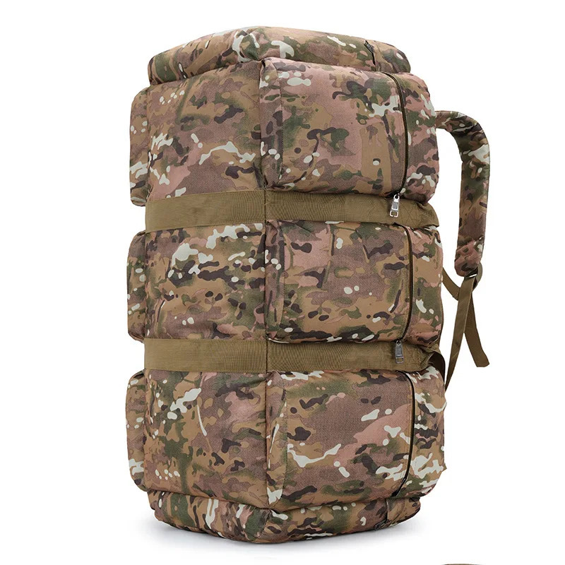 90L Large Capacity Mens Tactics Backpack Multifunction Waterproof Oxford Hike Camp Backpacks Wear-resisting Travel Bag 250305