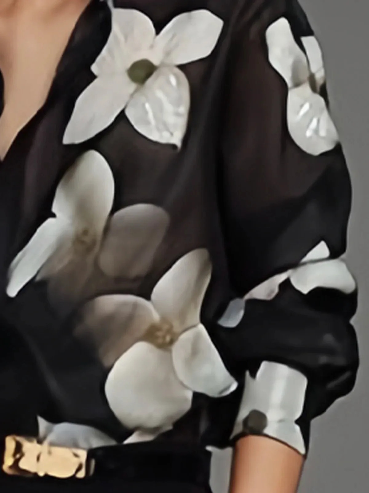 Spring Summer Long Sleeves Loose Floral Printed Lapel Blouses Casual Button Office Shirts For Urban Lady 250310