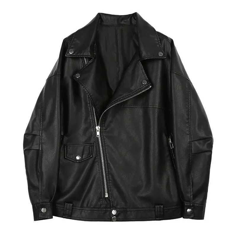 2024 Spring And Autumn New Vintage Motorcycle BF Style Leather Jacket Loose Fit Biker Clothing Genuine Leather OuterwearT250311