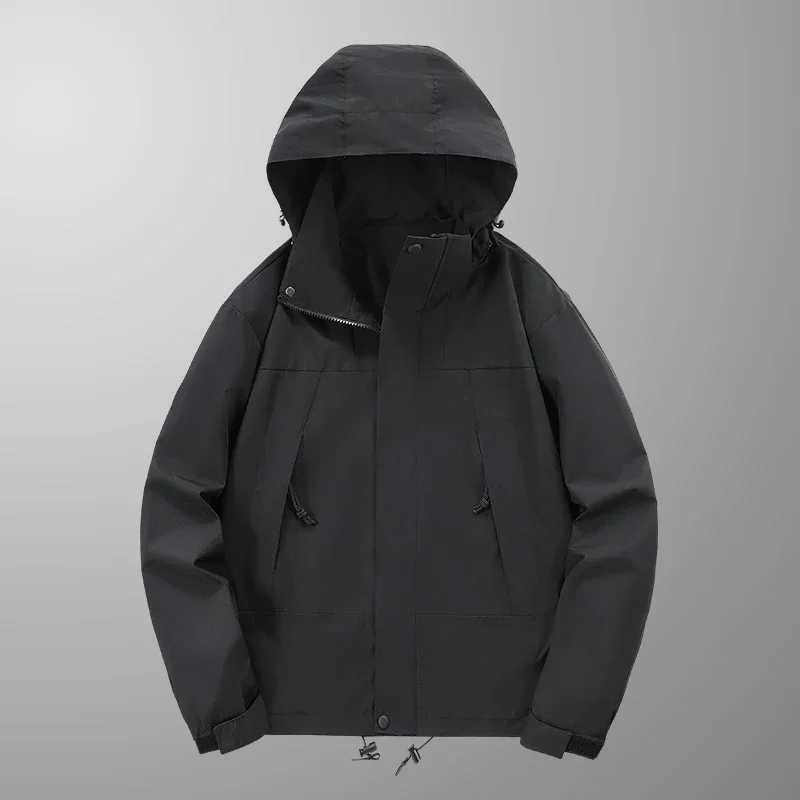 Spring Autumn Casual Jacket Men/Women Outdoor Waterproof Windproof Hooded Windbreaker Trench Coats Male Camping Hiking OutwearT250311