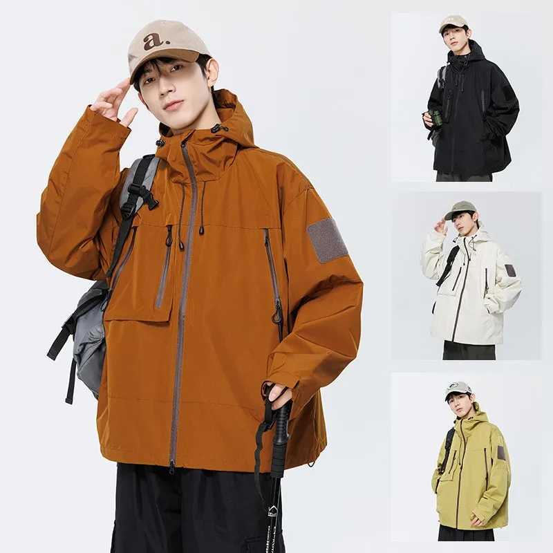 Mens Waterproof Jacket Climbing Hiking Camping Trekking Windbreaker Unisex Outdoor Windproof Rain Coat AntifoulingT250311