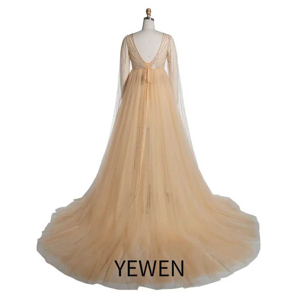 Hand-Beaded Maternity Dress for Photoshoot Elegant Photography Gowns YW24074 X250224