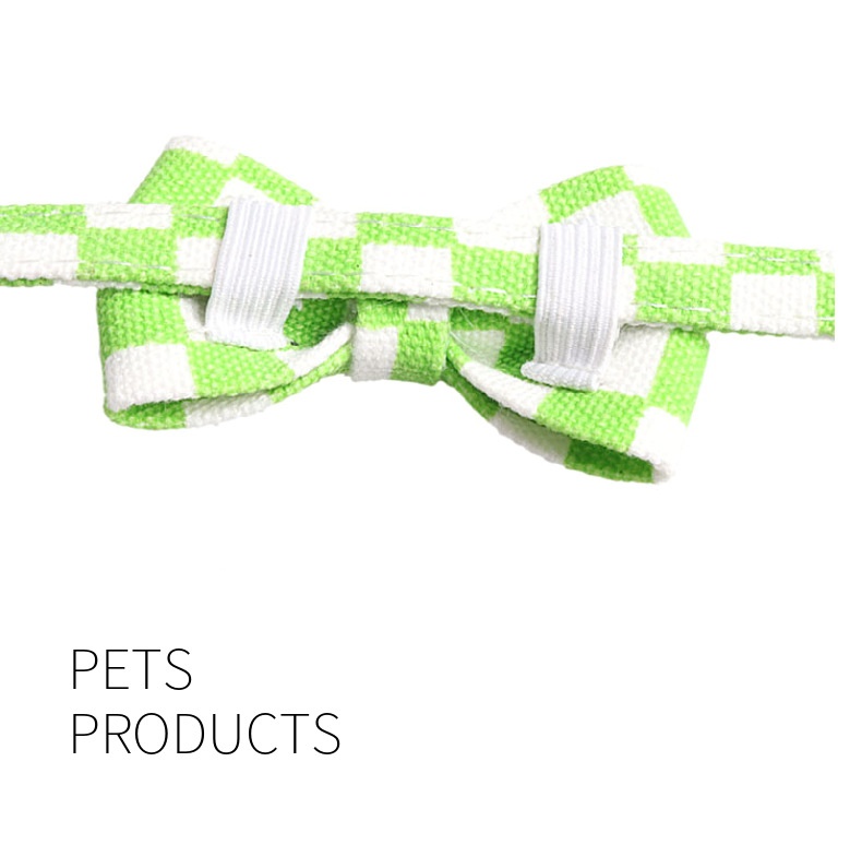 Cat Collar Breakaway Kitten Collar with Bell and Bow Tie Adjustable Classic Chessboard Pattern Plaid Cat Collar Cute Safety Pet Collar for Cats and Sm