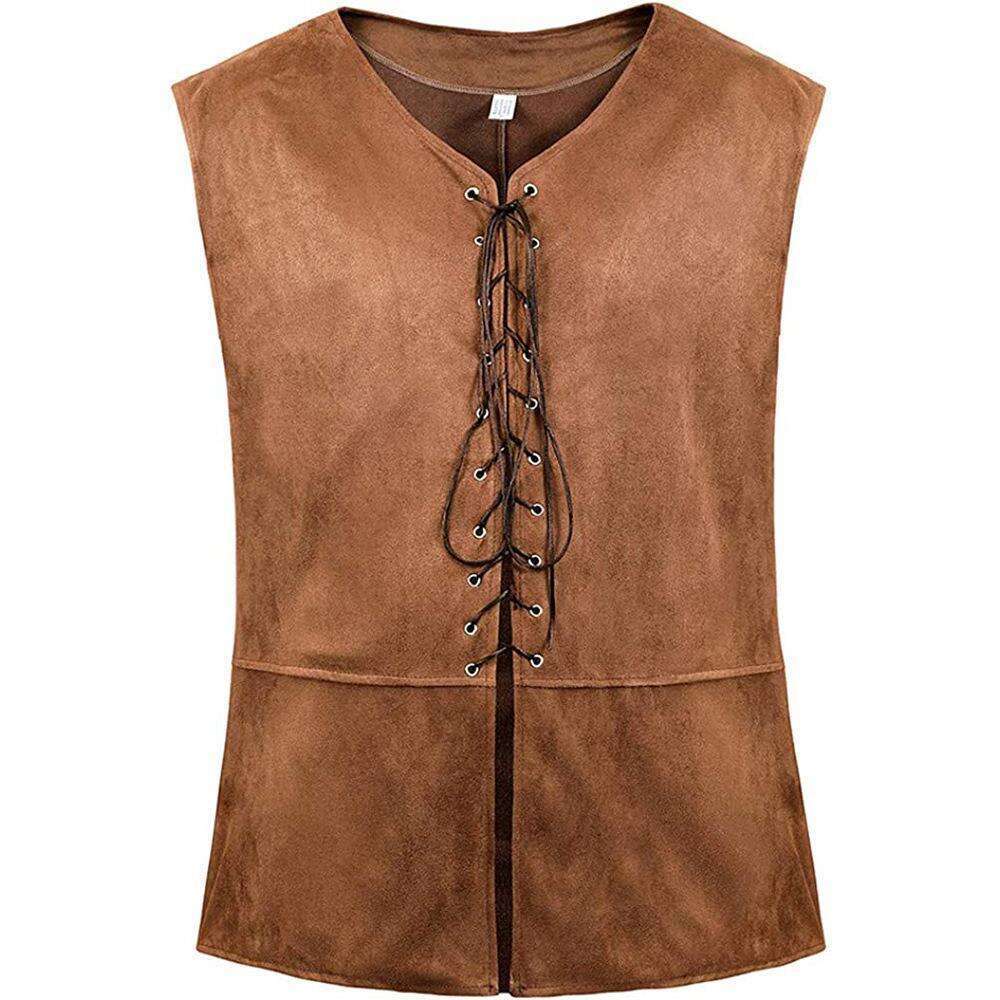 Medieval Renaissance Pirate Gothic Steampunk Strap Vest 2025 New Casual Fashion Trendy Clothing