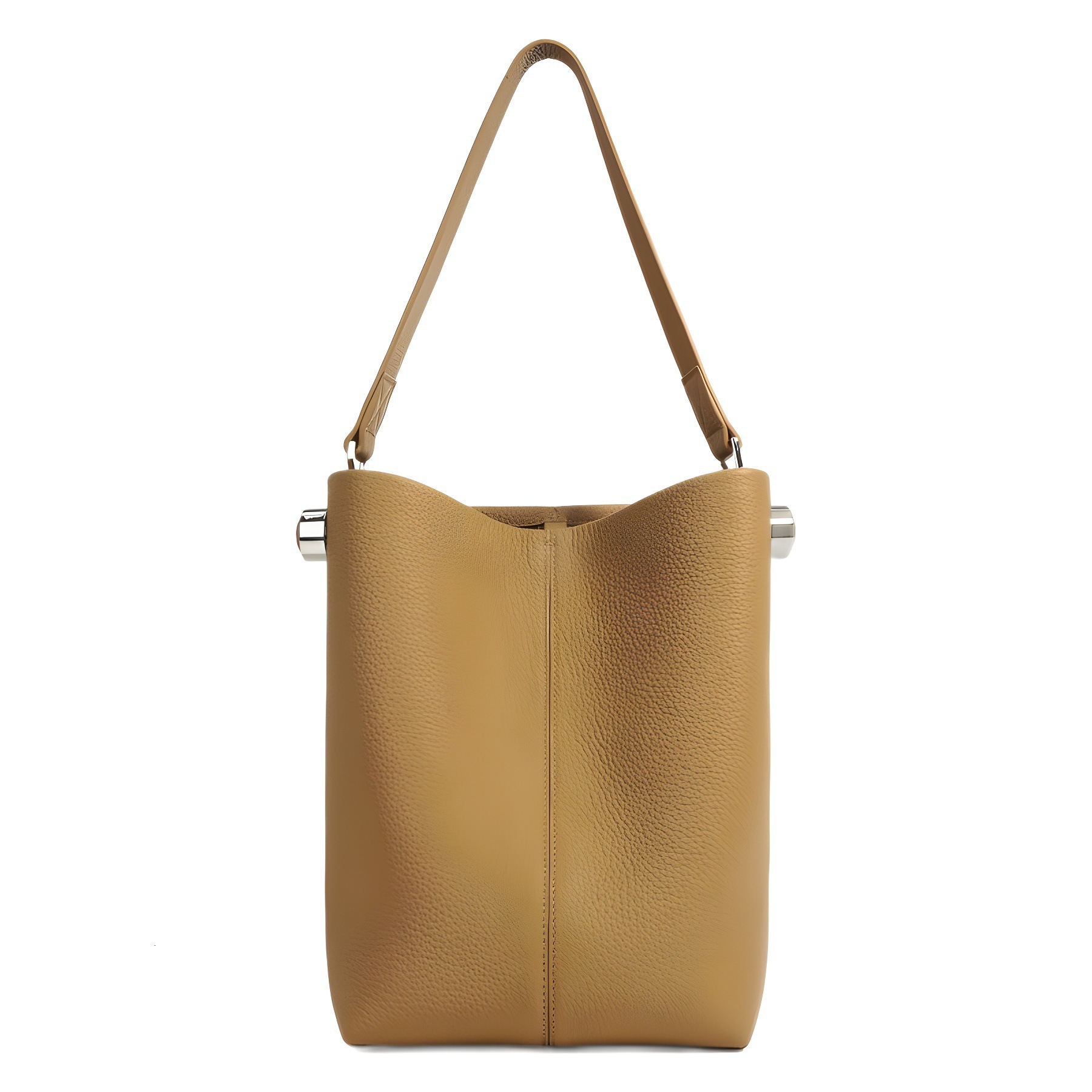 Bucket For Women 2025 Simple Top Layer Cowhide Tote Bag, Niche Large Capacity Versatile Tablet Commuting Shoulder Bag