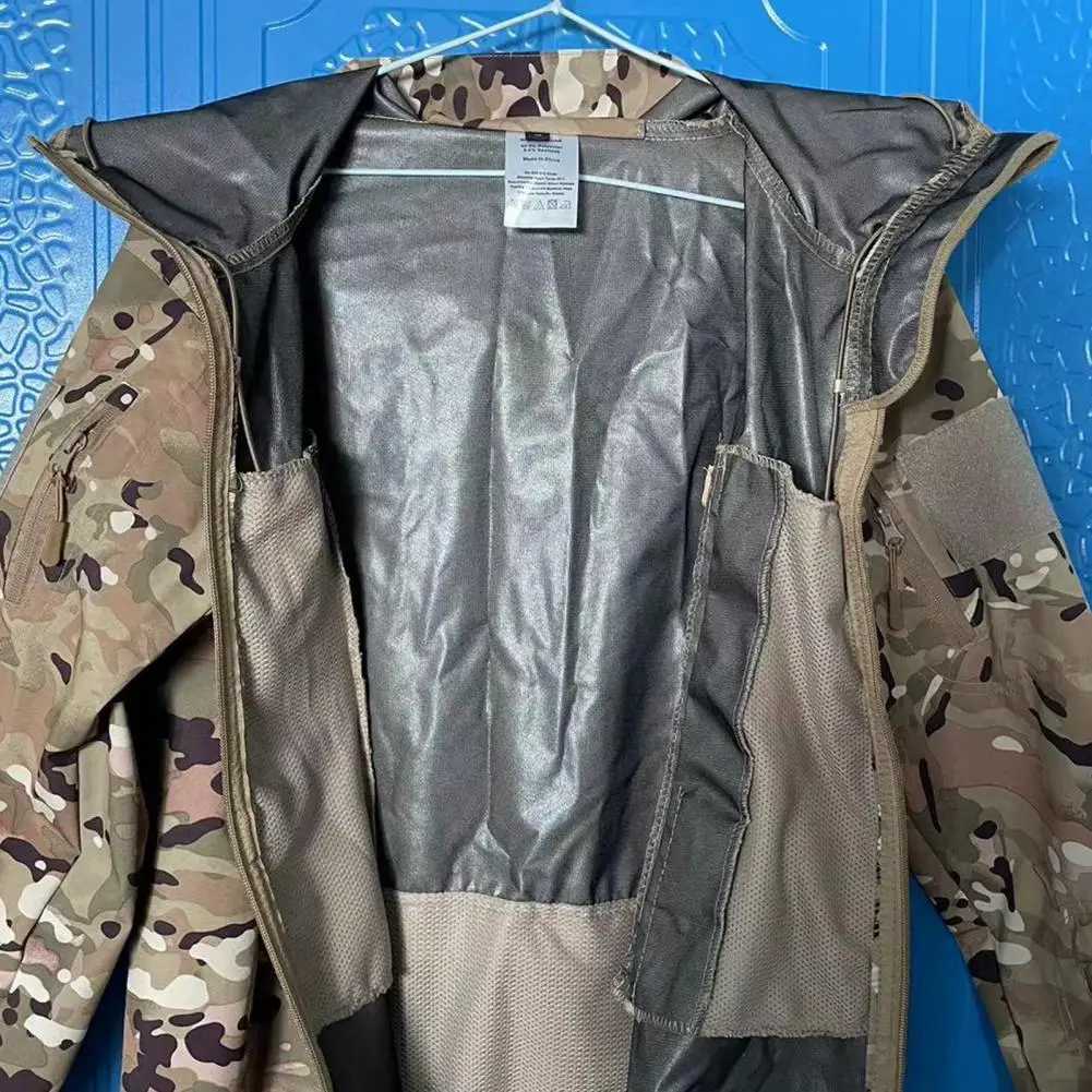 Men Spring Military Winter Thermal Coat Jacket Outdoors Sports Hooded Coat Military Softshell Hiking Outdoor JackeT250311