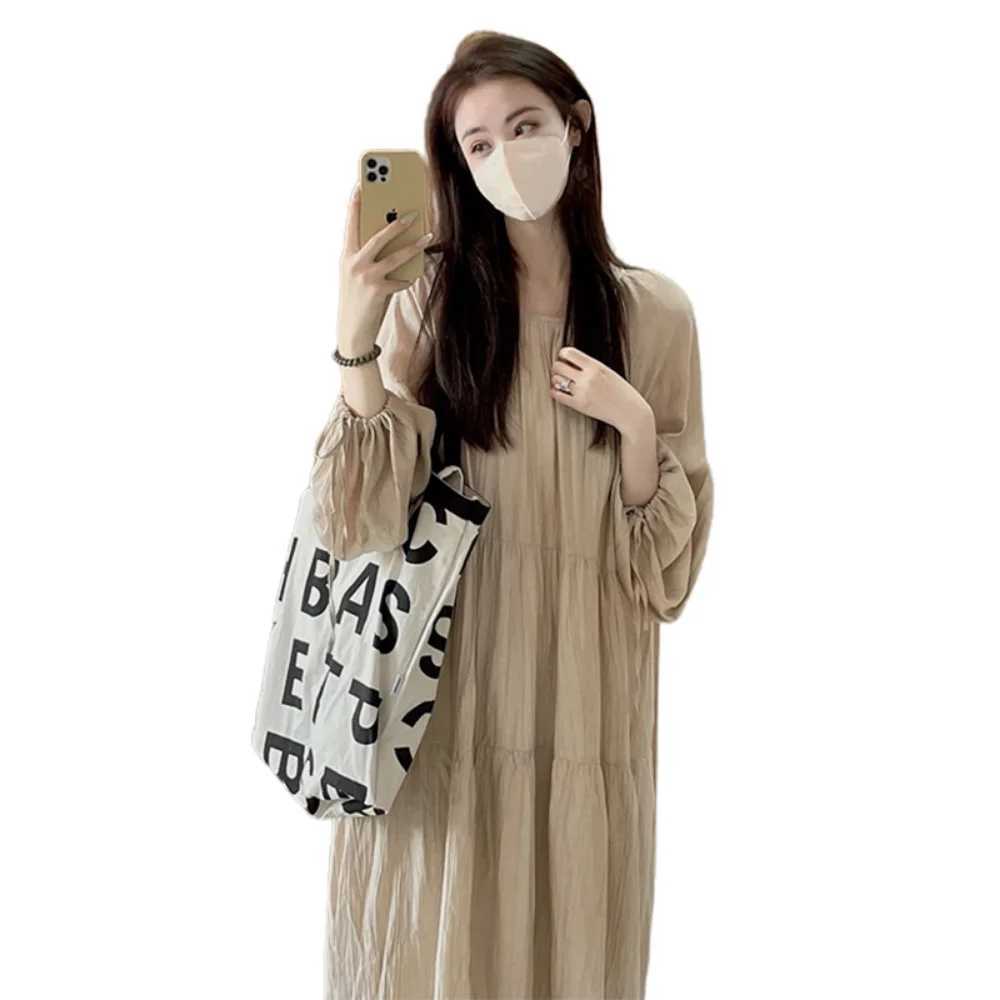 Maternity dress Spring Autumn Long Sleeve Loose Dress for Pregnant Women Mom vestidos de fotografia pregnancy photoshoot dressT250311