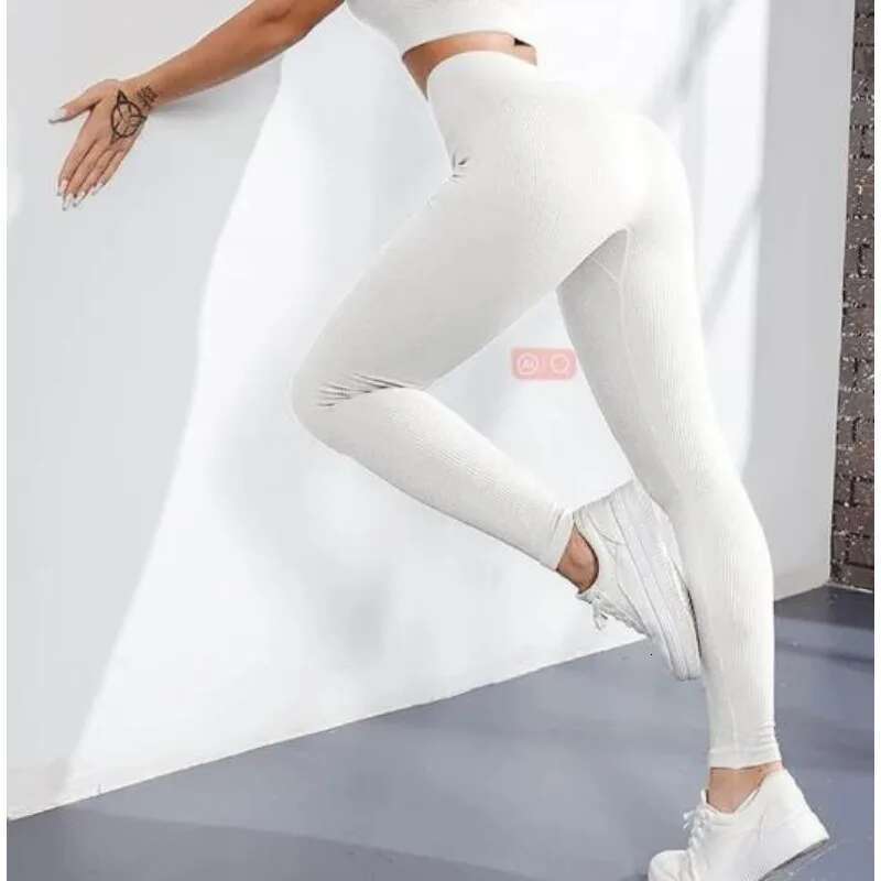 Thread Knited Leggings Women Seamless Slim Tights Gym Trainning Running Waist Hip Liftting High Elastic Yoga Fiess Pants