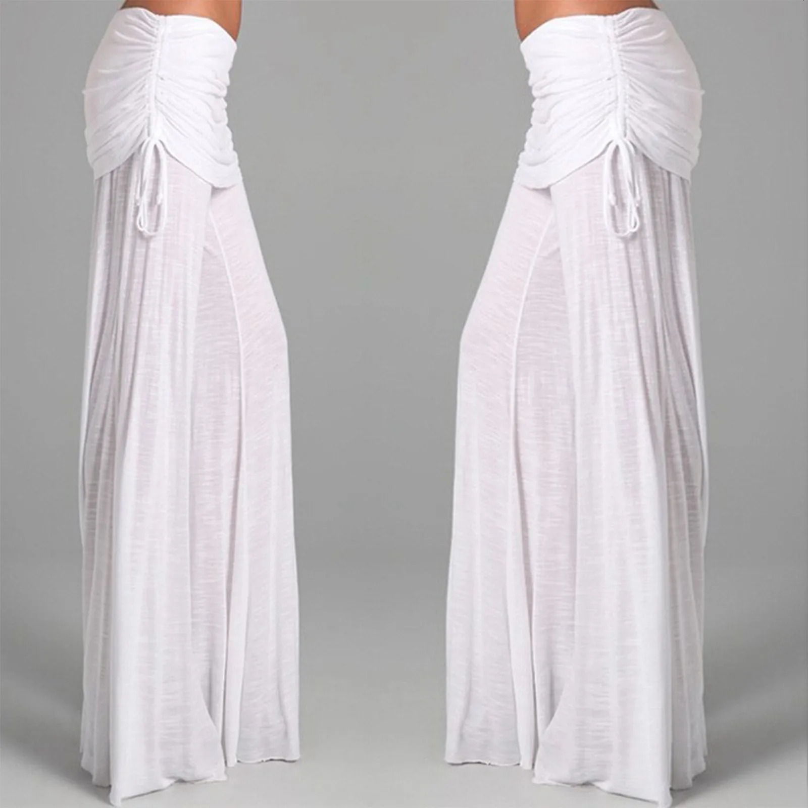 Womens Long Flare Pants Autumn Fashion Casual Wide Leg Solid Color Loose Trousers Female Comfortable Dance Yoga Trousers 250305