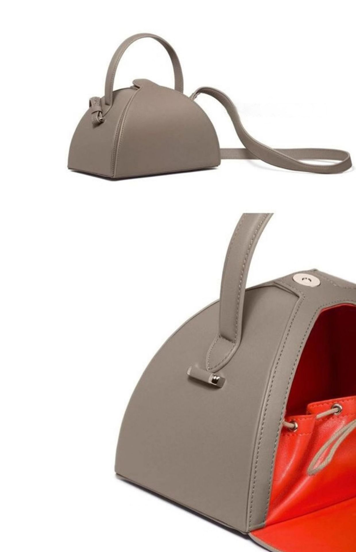 Stylish Semi-Circle Design Crossbody Bag Durable Shoulder Handbag with Elegant Finish