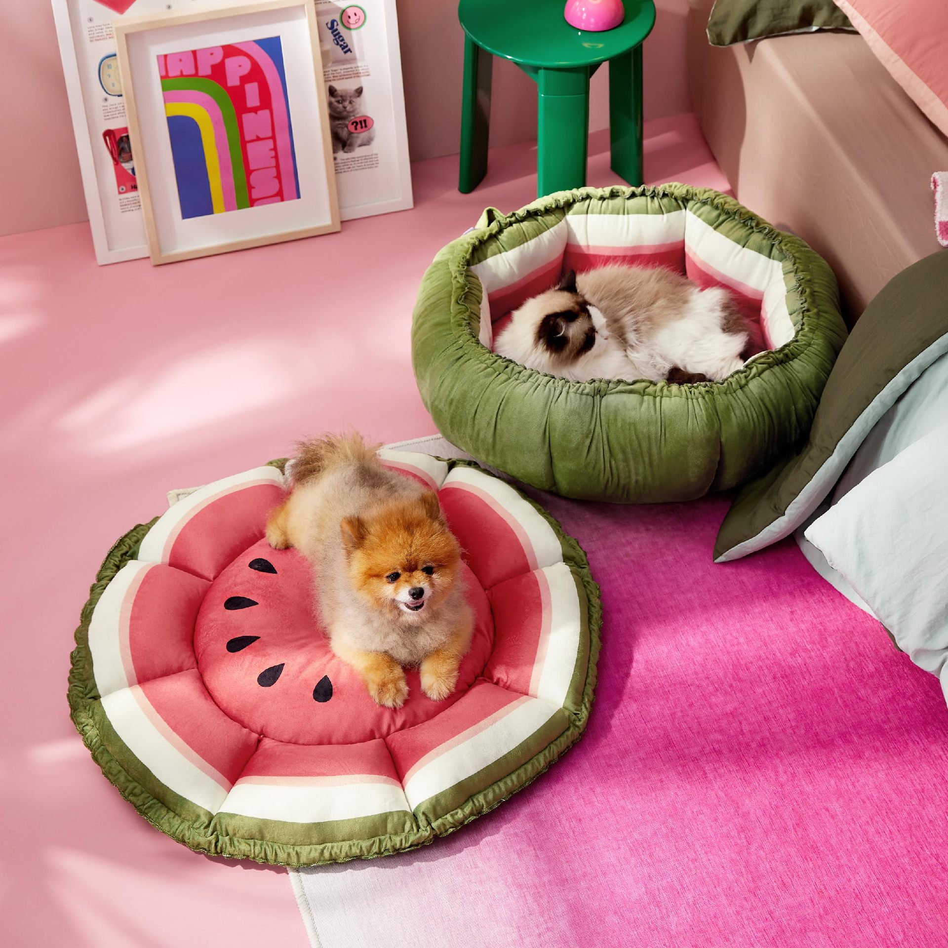Cat Nest Winter Warm Mat Cat Bed Kitten House Semi Enclosed Dog Nest Four Seasons General Pet Supplies Dog Kennels
