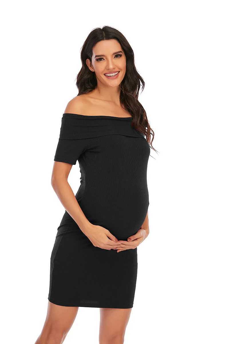 Summer Maternity Dress Photograghy Props Sleeveless Pregnancy Clothes For Pregnant Women Off Shoulder Brief Shot Maternity DressT250311