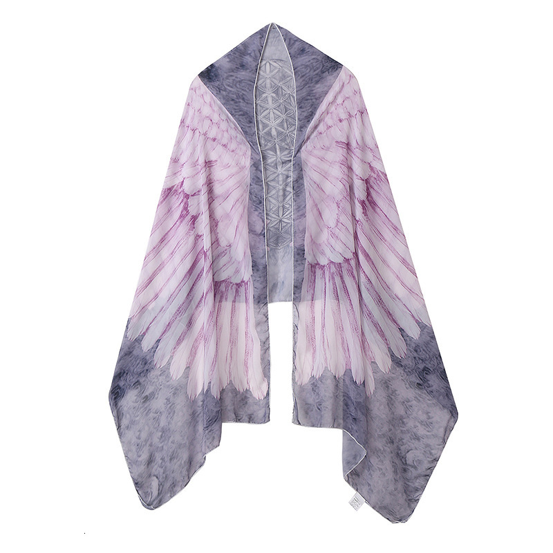 Beach Women's Printed Wings Towel, Sun Protection Decoration Beach Shawl, Available In Multiple Colors