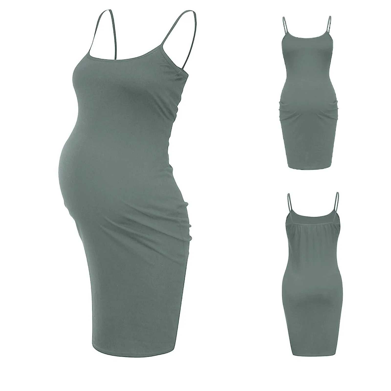 Fall Dress For WomenS Solid High Waisted Stretchy Bodycon Maternity Pencil Skirt Long Sleeve Knitted Maternity Dress T250311