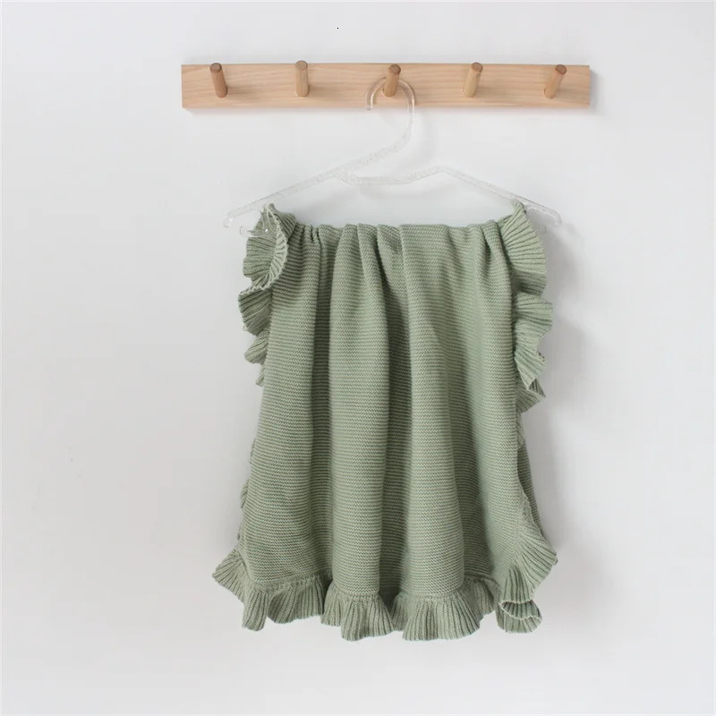 Knit blanket born 100% Cotton Infant Swaddle Wrap Sofa Throw Blankets Baby Receiving Crib Stroller Blanket Bedding Quilt 250218