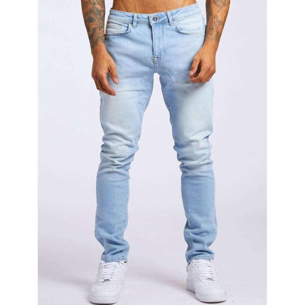 European and American pants ins black slim fit high waisted denim shorts men's 2025 new casual fashion trend clothing
