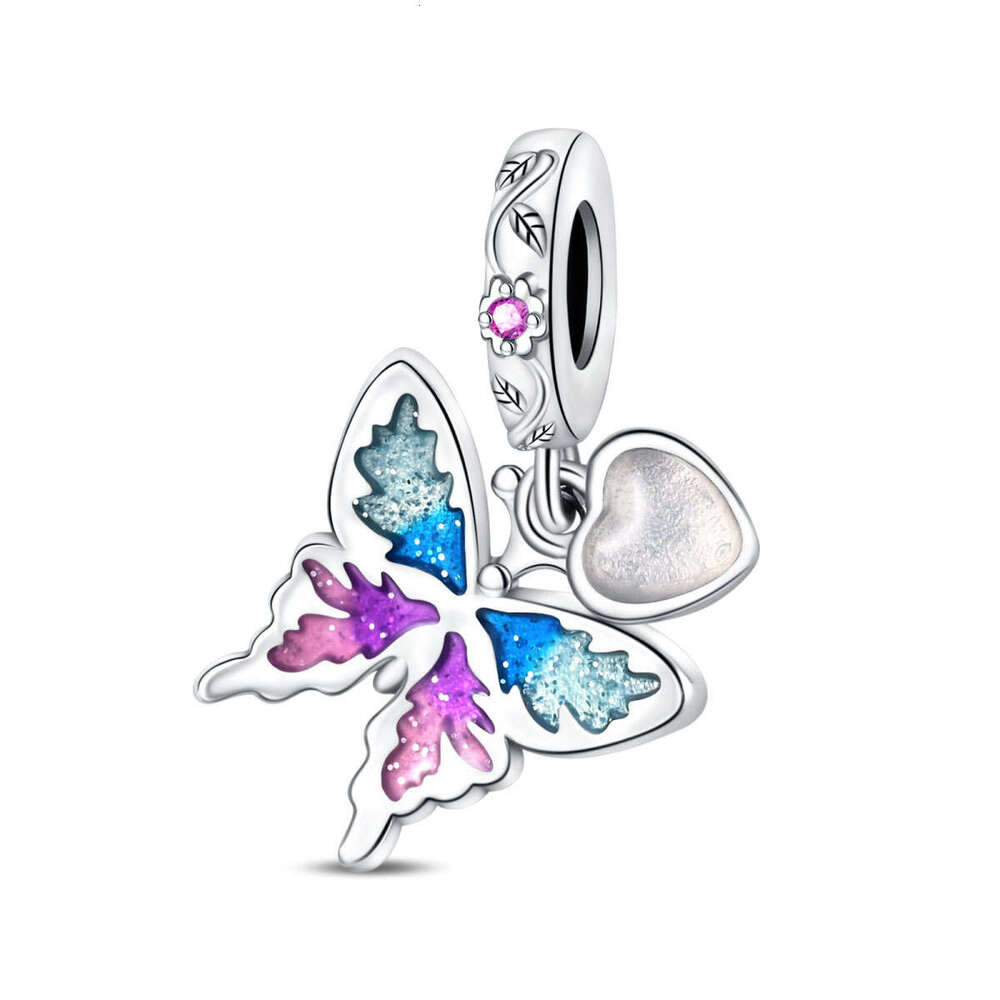 Hot selling new Spring collection dragonfly butterfly pendant beads luminous 925 Sterling Silver Charms DIY jewelry accessories bracelet for women jew