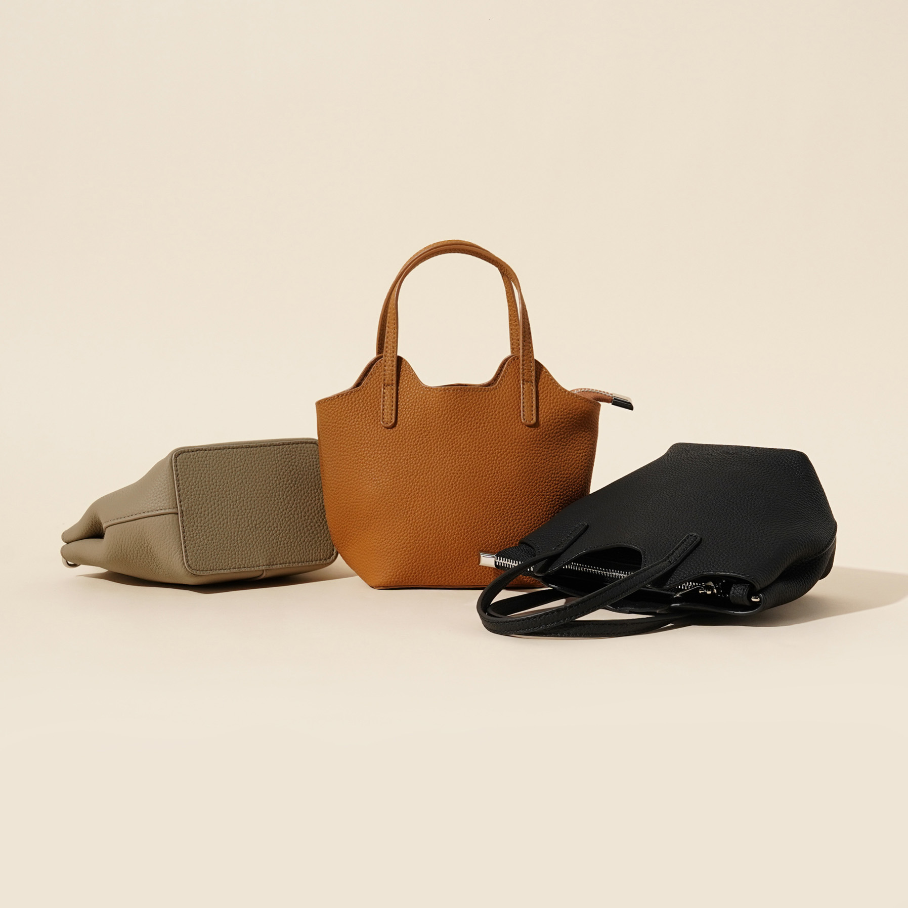 2025 Autumn And Winter New Top Layer Cowhide Classic Style Vegetable Basket Bag Women's Handbag Casual Versatile Fashion High-End Feeling