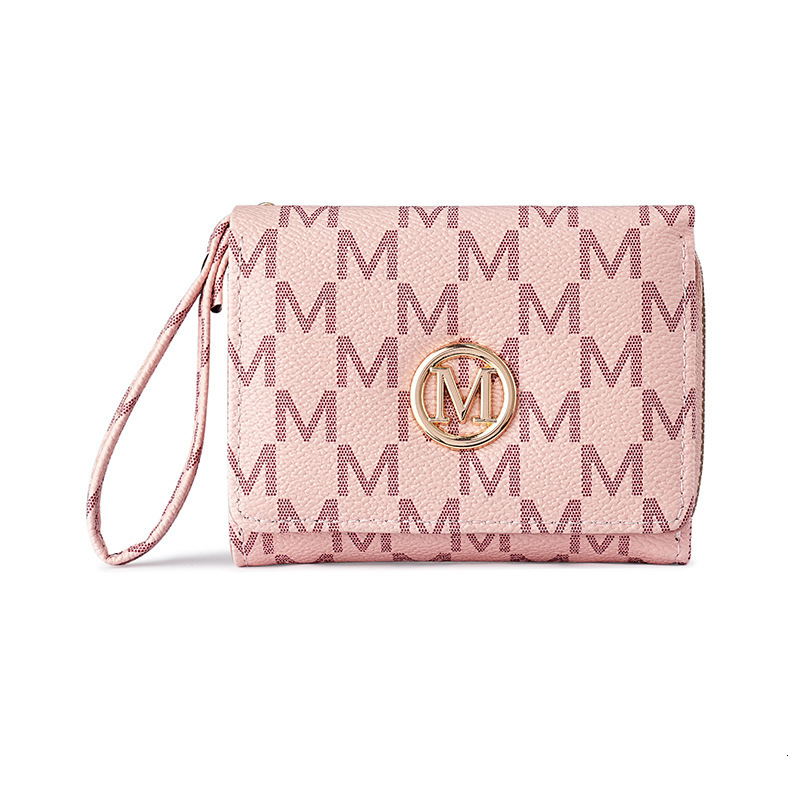 2025 Women s New Three Fold Zipper Coin Purse Simple And Fashionable Designer Old Color Pattern Multifunctional Card Bag Mini Handbag
