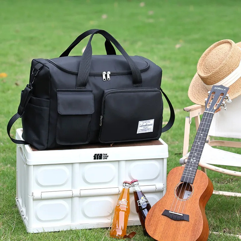 Largecapacity Handheld Shoulder Strap Waterproof Luggage Bag Storage Travel Multilayer 250311