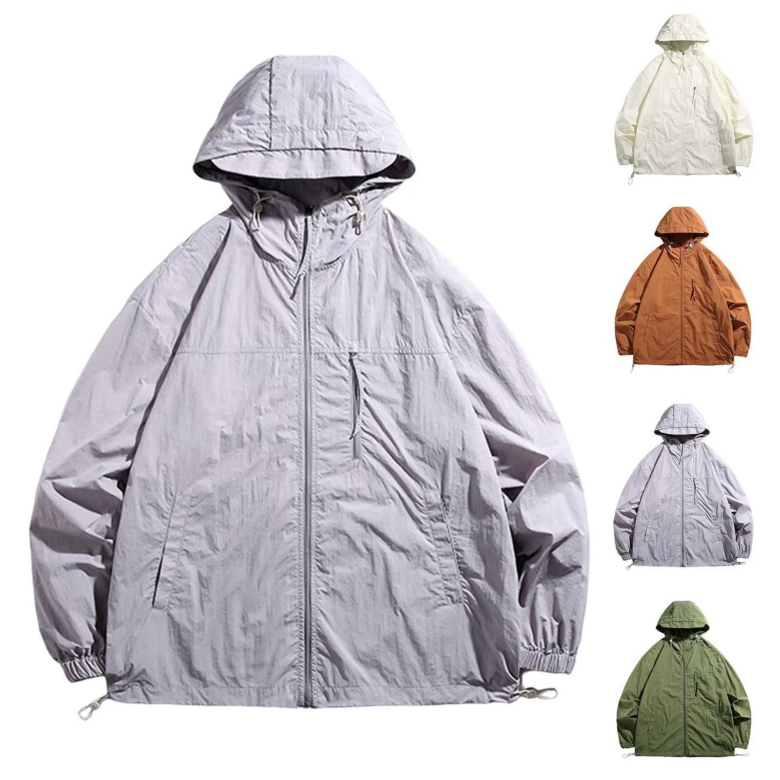 Anorak No 8 Mens Summer And Autumn Sunscreen Windproof And Rainproof Autumn And Winter MenS Stand Collar Casual Zipper JacketT250311