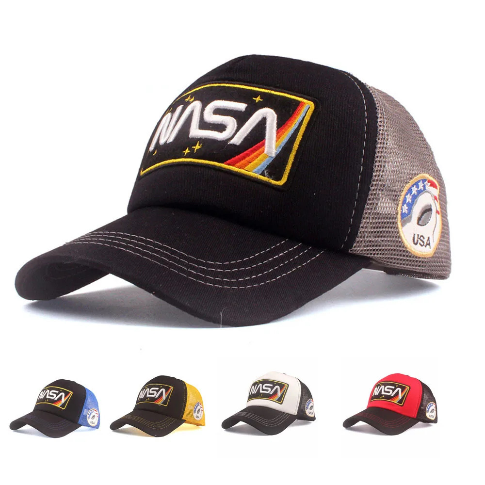 3D Embroidered Mesh Baseball Cap Cotton Mens Splicing 250311