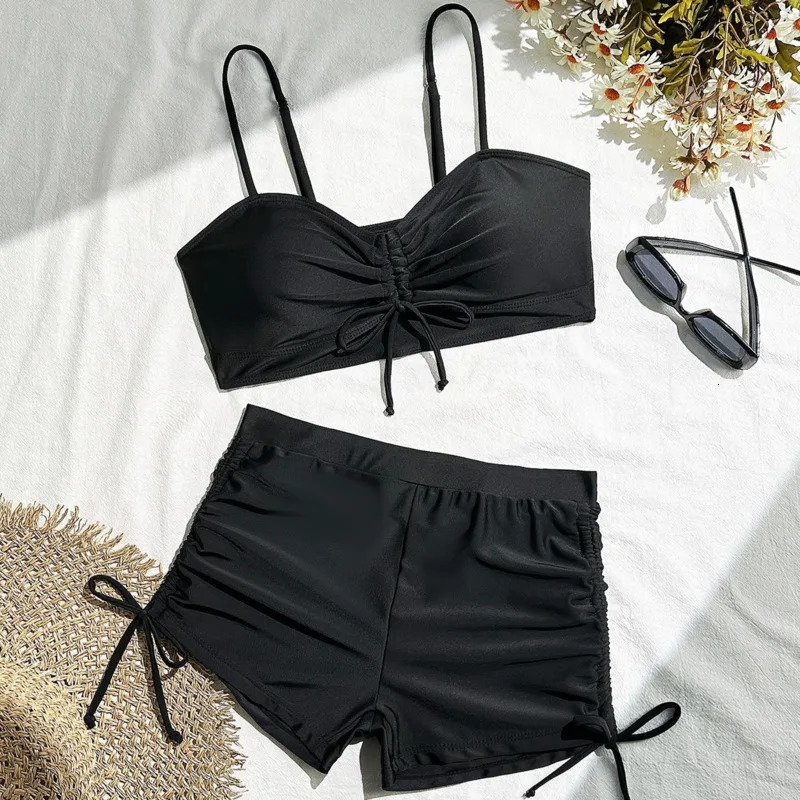Summer Swimsuits Tankini Sets Female Swimwear Push Up For Beach Wear TwoPiece Bathing Suits Pool Womens Swimming Suit 250310