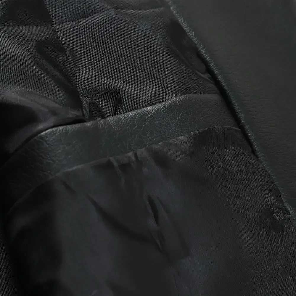 2023 Autumn Mens Fashion Leather Jacket Slim Fit Stand Collar Pu Jacket Male Anti-Wind Motorcycle Zipper Jackets Men OuterwearT250311