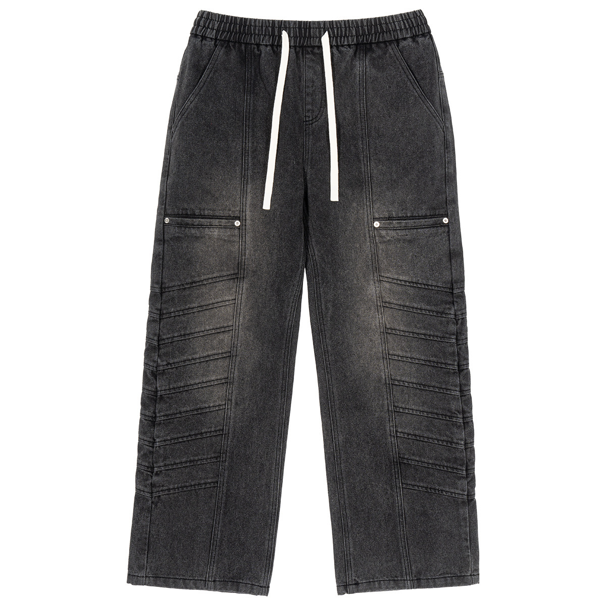 2025 Summer New Men s Pants Spray Ma Liu Retro Fashion Designer Original Brand Multi Pocket Splicing Casual Jeans Outdoor Hip Hop Skateboarding Pants