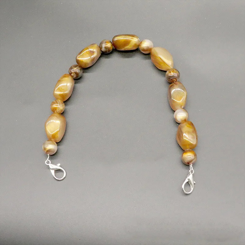 Jelly acrylic handle with colored bead tape can replace resin handbag pearl DIY bag evening accessories 250311