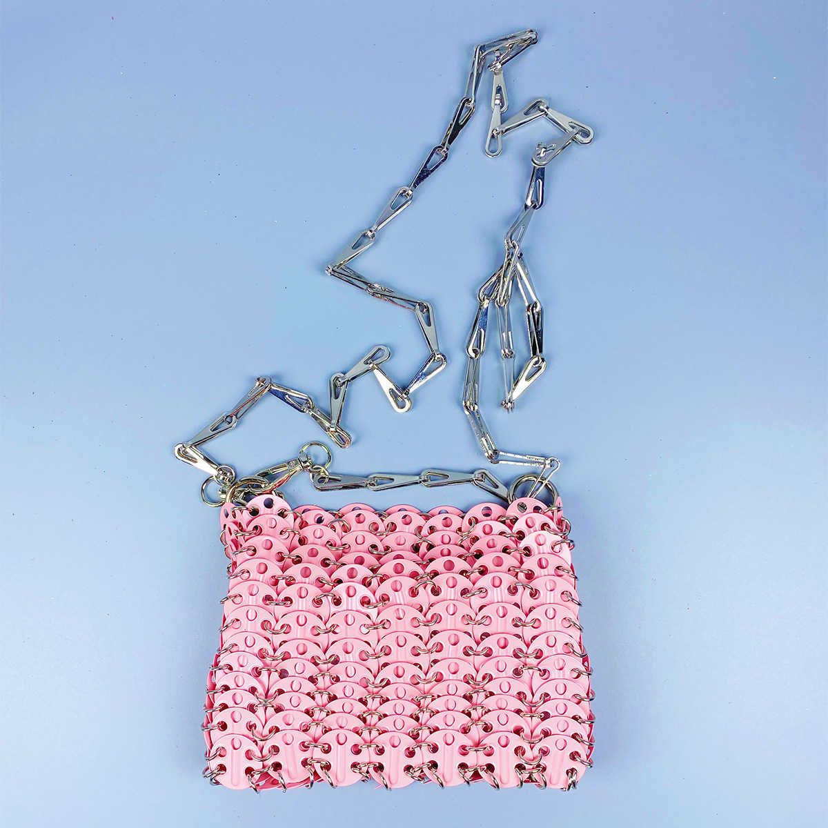 Metal Sequin Large Capacity Mobile Phone Messenger Chain Bag Diy Manual Bag Women's Fashion Trend 250315