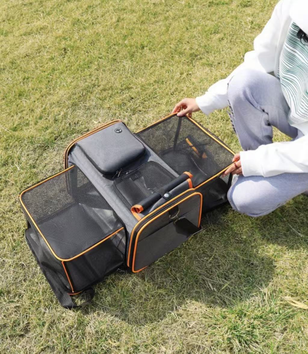 Cat carrier, Small carrier, Pet Carrier Soft side Pet travel expandable foldable dog carrier with soft large padding