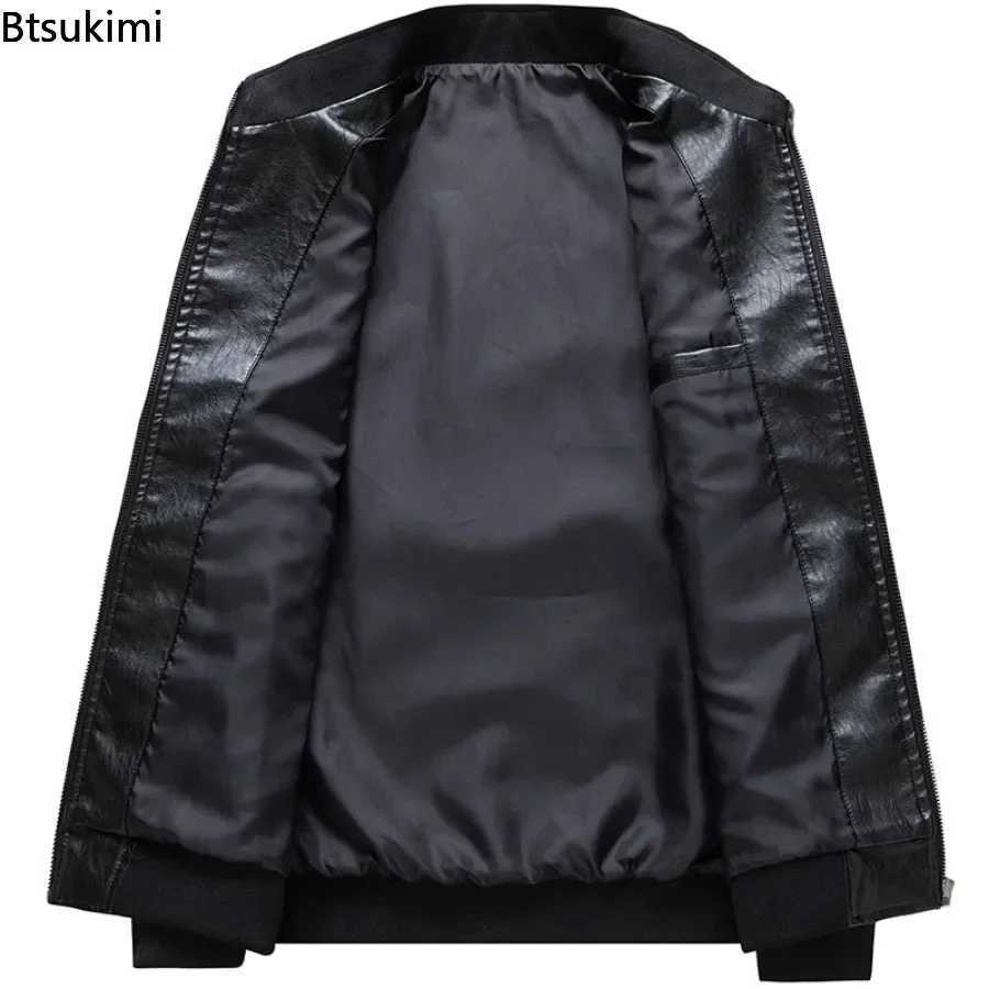 2025 Mens Leather Jacket Oversized Spring Autumn Formal Business Leather Jacket Men Trendy Loose Baseball Leather Jacket M-8XLT250311