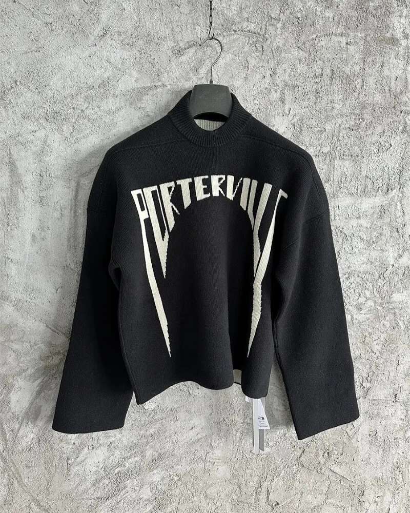 Y2k Streetwear Trend Gothic Letters Oversized Sweater Women's Fashion High Street Haruku Casual Pullover Pattern Long Sleeved